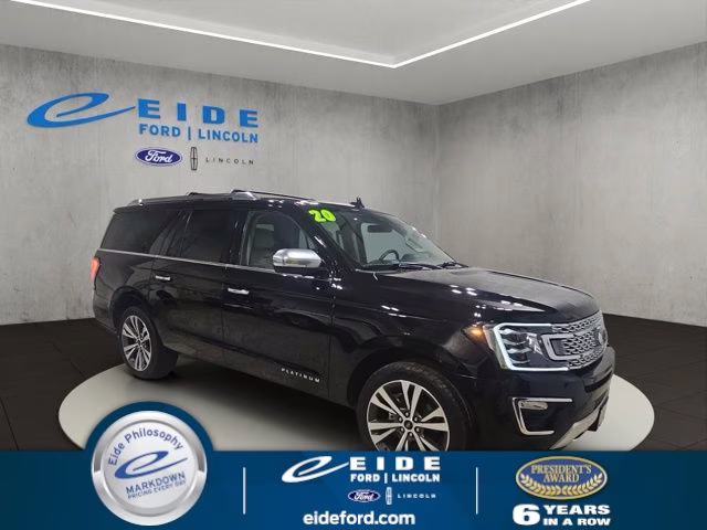2020 Agate Black Ford Expedition Max Platinum 4X4 SUV