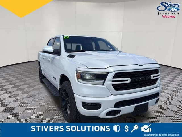2022 Ivory White Tri-Coat Pearlcoat Ram 1500 Sport 4X4 Truck