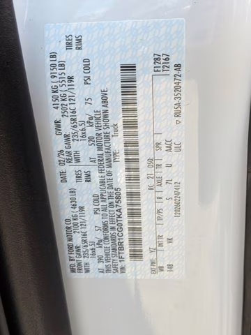 2026 Oxford White Ford Transit Cargo Van RWD Van