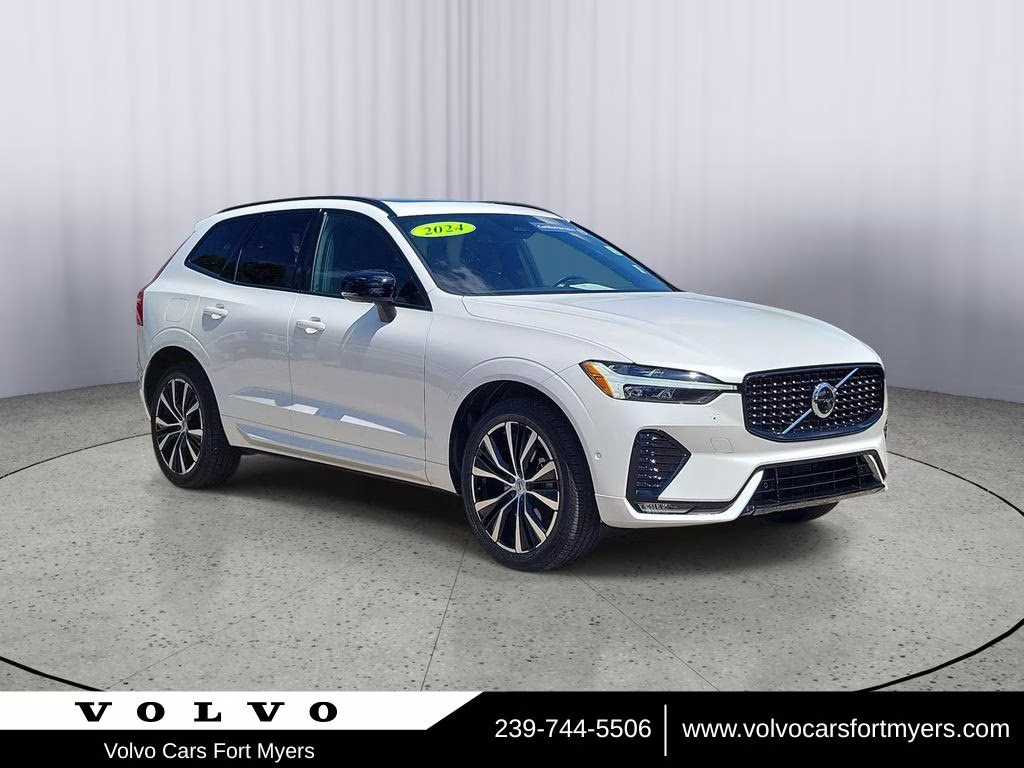 2024 Crystal White Metallic Volvo XC60 Plus Dark Theme AWD SUV