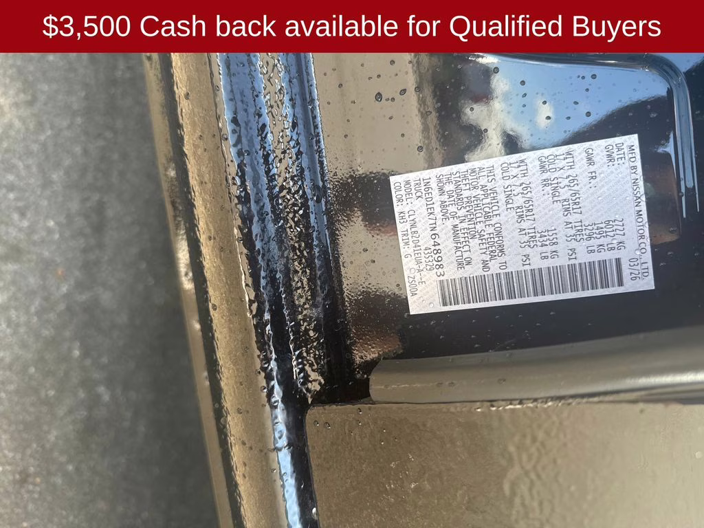 2026 Super Black Nissan Frontier SV 4X4 Truck