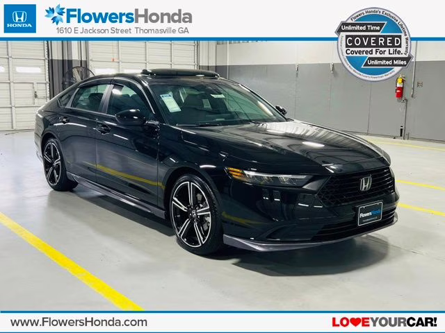 2026 Crystal Black Pearl Honda Accord Hybrid Sport Sedan