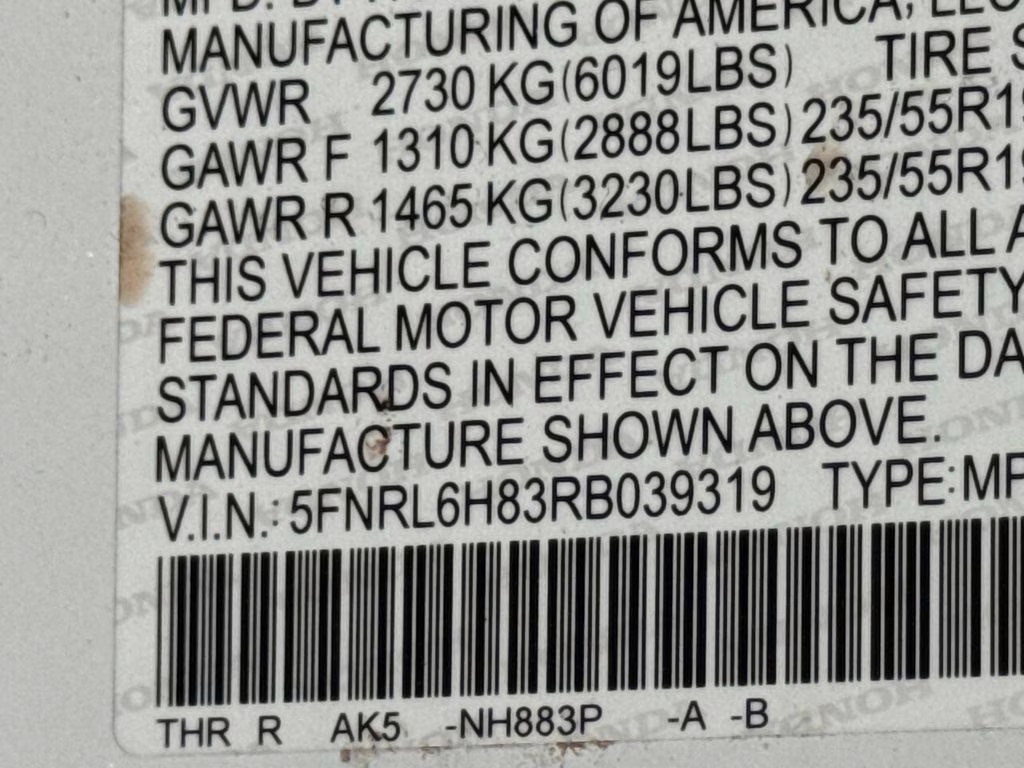 2024 Platinum White Pearl Honda Odyssey Touring FWD Van