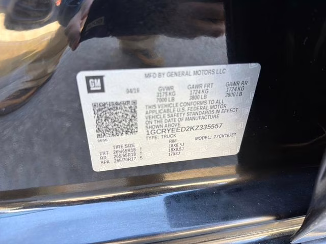 2019 Black Chevrolet Silverado 1500 RST 4X4 Truck