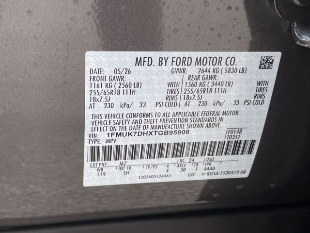 2026 Carbonized Gray Metallic Ford Explorer Active RWD SUV