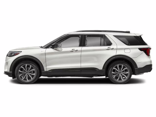 2026 Star White Metallic Tri-Coat Ford Explorer ST-Line RWD SUV
