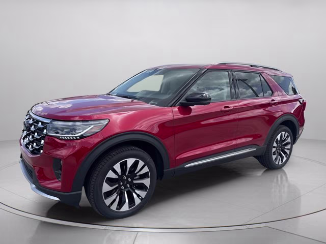 2026 Rapid Red Metallic Tinted Clearcoat Ford Explorer Platinum 4X4 SUV