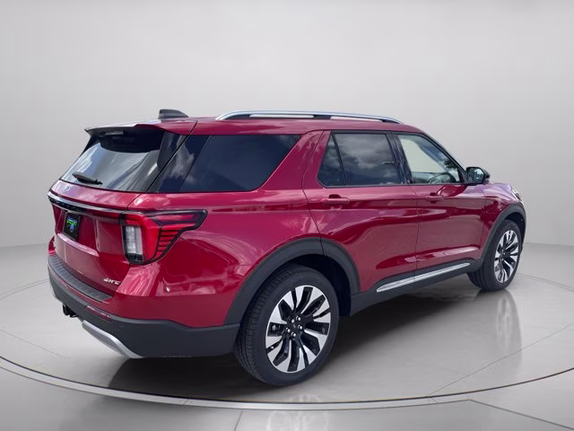 2026 Rapid Red Metallic Tinted Clearcoat Ford Explorer Platinum 4X4 SUV