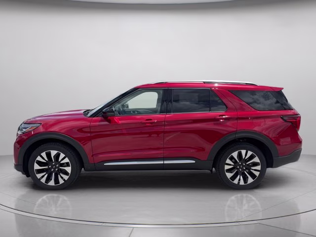 2026 Rapid Red Metallic Tinted Clearcoat Ford Explorer Platinum 4X4 SUV