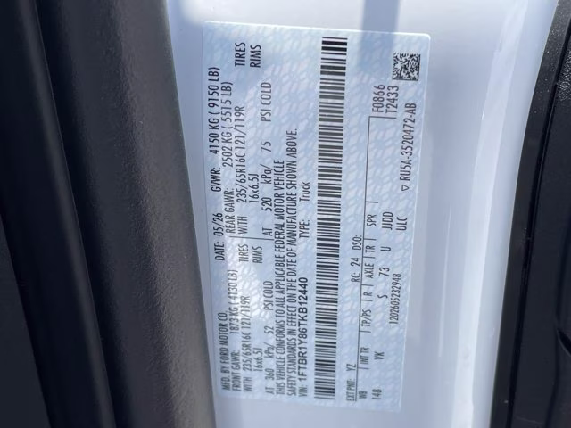 2026 Oxford White Ford Transit Cargo Van Base RWD Van