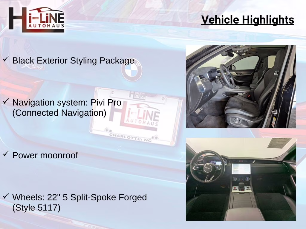 2022 Santorini Black Jaguar F-PACE SVR AWD SUV