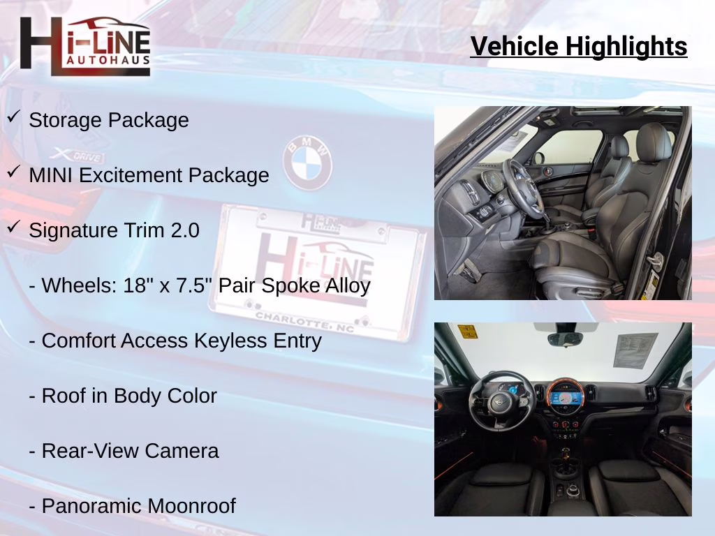 2023 Midnight Black MINI Cooper S Countryman Signature AWD SUV