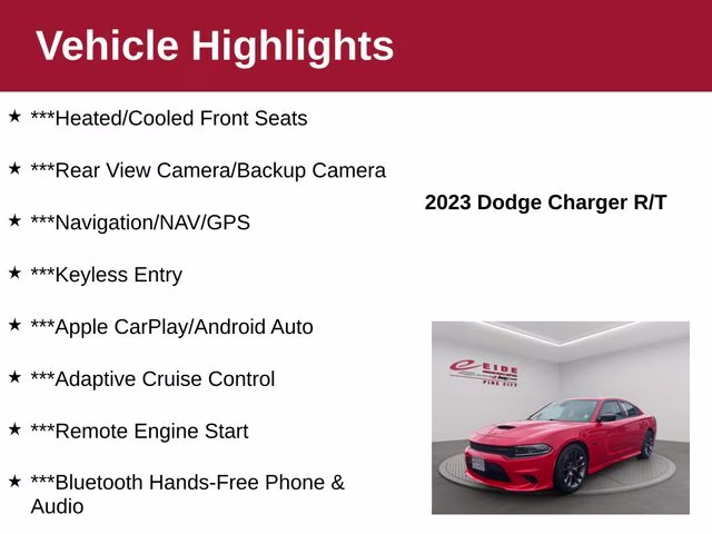 2023 Torred Clearcoat Dodge Charger R/T RWD Sedan