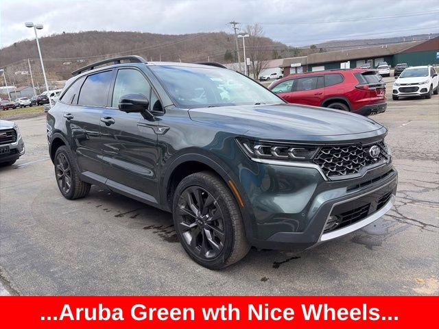 2021 Green Kia Sorento SX Prestige X-Line AWD SUV
