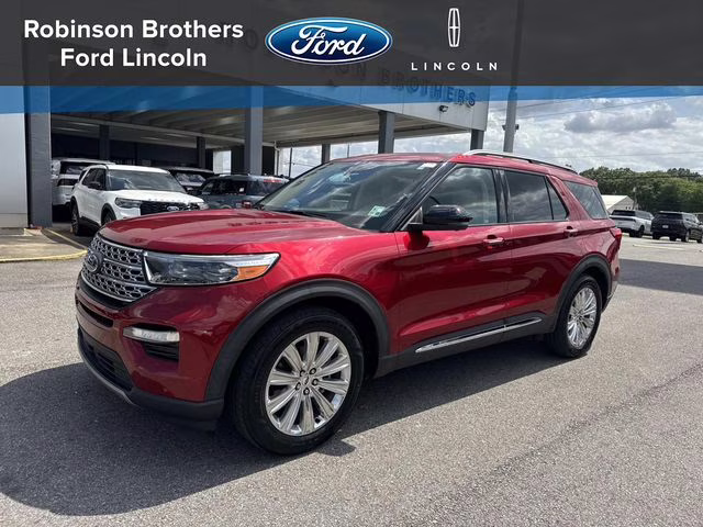 2020 Red Metallic Ford Explorer Limited RWD SUV