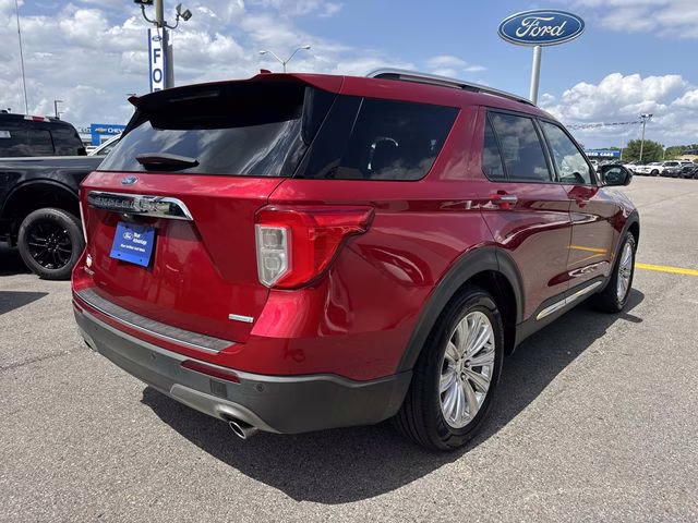 2020 Red Metallic Ford Explorer Limited RWD SUV