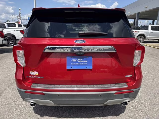 2020 Red Metallic Ford Explorer Limited RWD SUV
