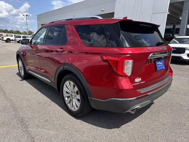 2020 Red Metallic Ford Explorer Limited RWD SUV