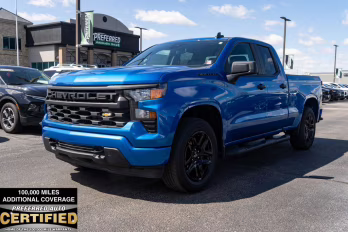 2024 Glacier Blue Metallic Chevrolet Silverado 1500 Custom 4X4 Truck
