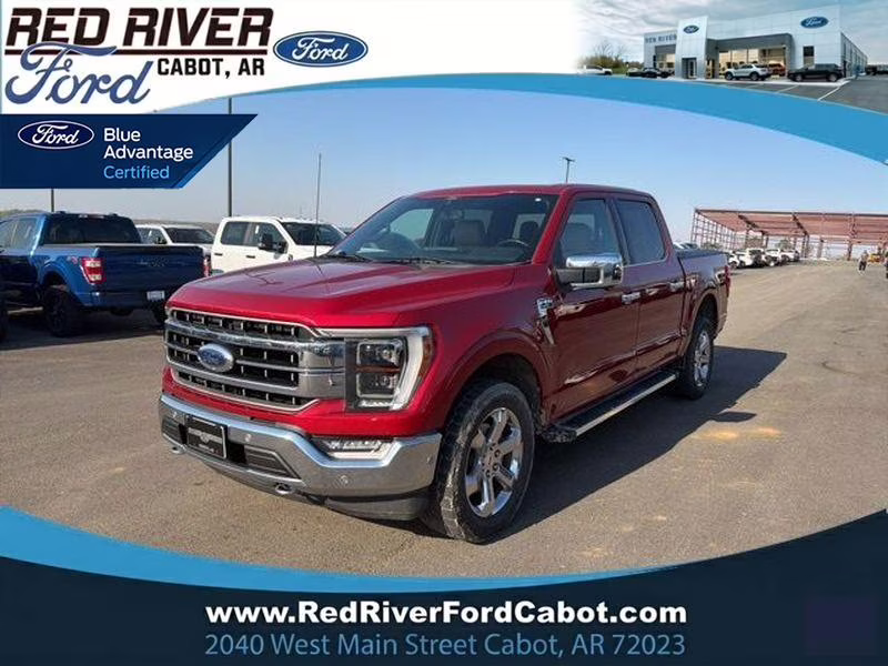 2022 Rapid Red Metallic Tinted Clearcoat Ford F-150 LARIAT 4X4 Truck