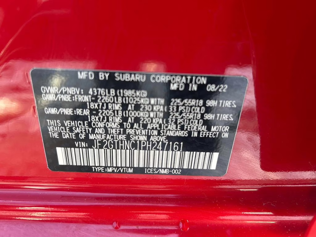 2023 Pure Red Subaru Crosstrek Limited AWD SUV