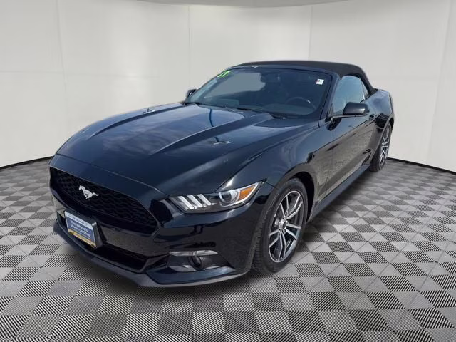 2017 Shadow Black Ford Mustang EcoBoost Premium RWD Convertible