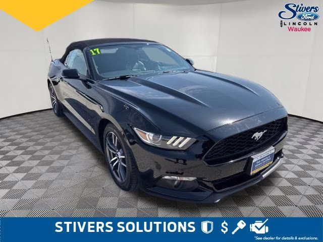 2017 Shadow Black Ford Mustang EcoBoost Premium RWD Convertible