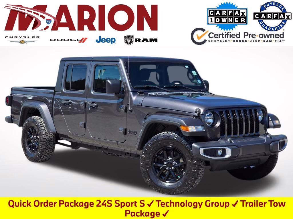 2021 Granite Crystal Metallic Clearcoat Jeep Gladiator Sport 4X4 Truck