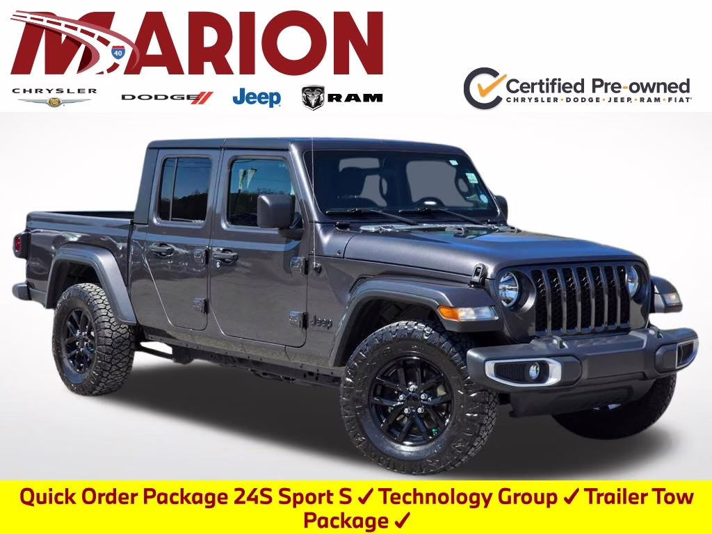 2021 Granite Crystal Metallic Clearcoat Jeep Gladiator Sport 4X4 Truck