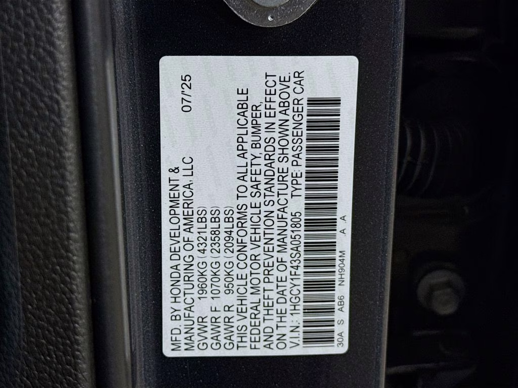 2025 Gray Metallic Honda Accord SE FWD Sedan