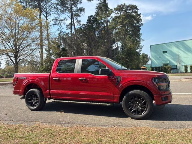 2025 Rapid Red Metallic Tinted Clearcoat Ford F-150 STX 4X4 Truck