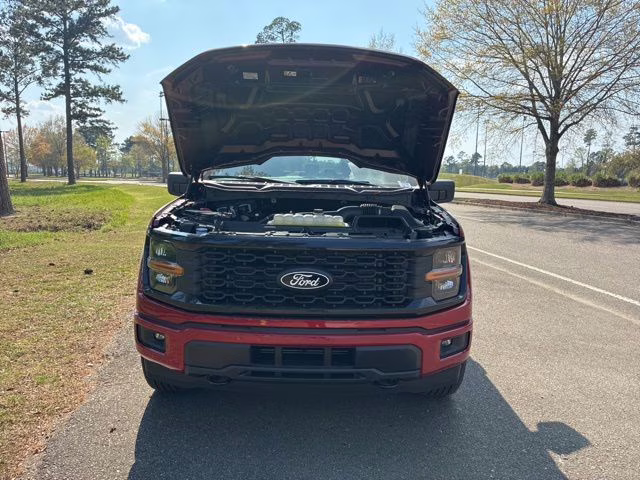 2025 Rapid Red Metallic Tinted Clearcoat Ford F-150 STX 4X4 Truck
