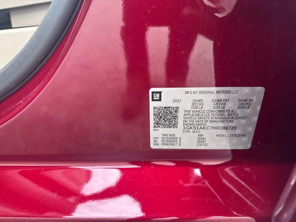 2017 Crimson Red Tintcoat GMC Yukon SLE RWD SUV