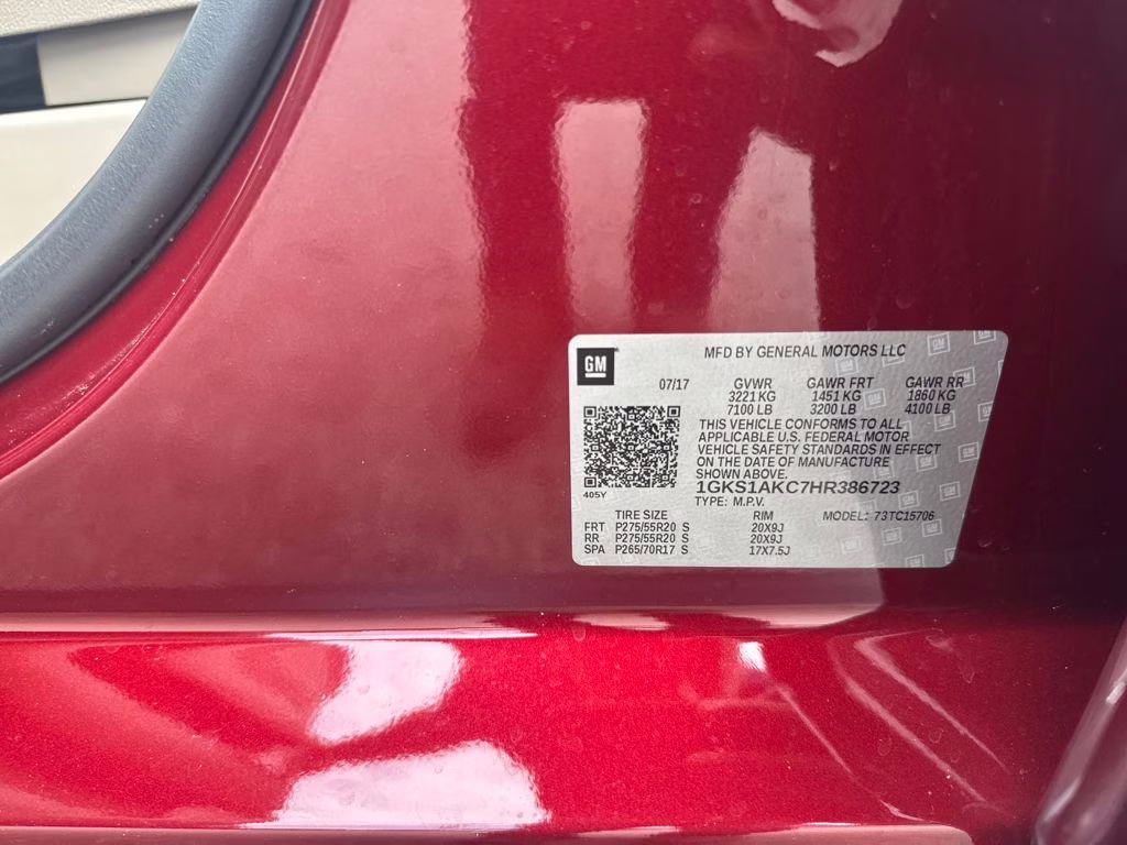 2017 Crimson Red Tintcoat GMC Yukon SLE RWD SUV