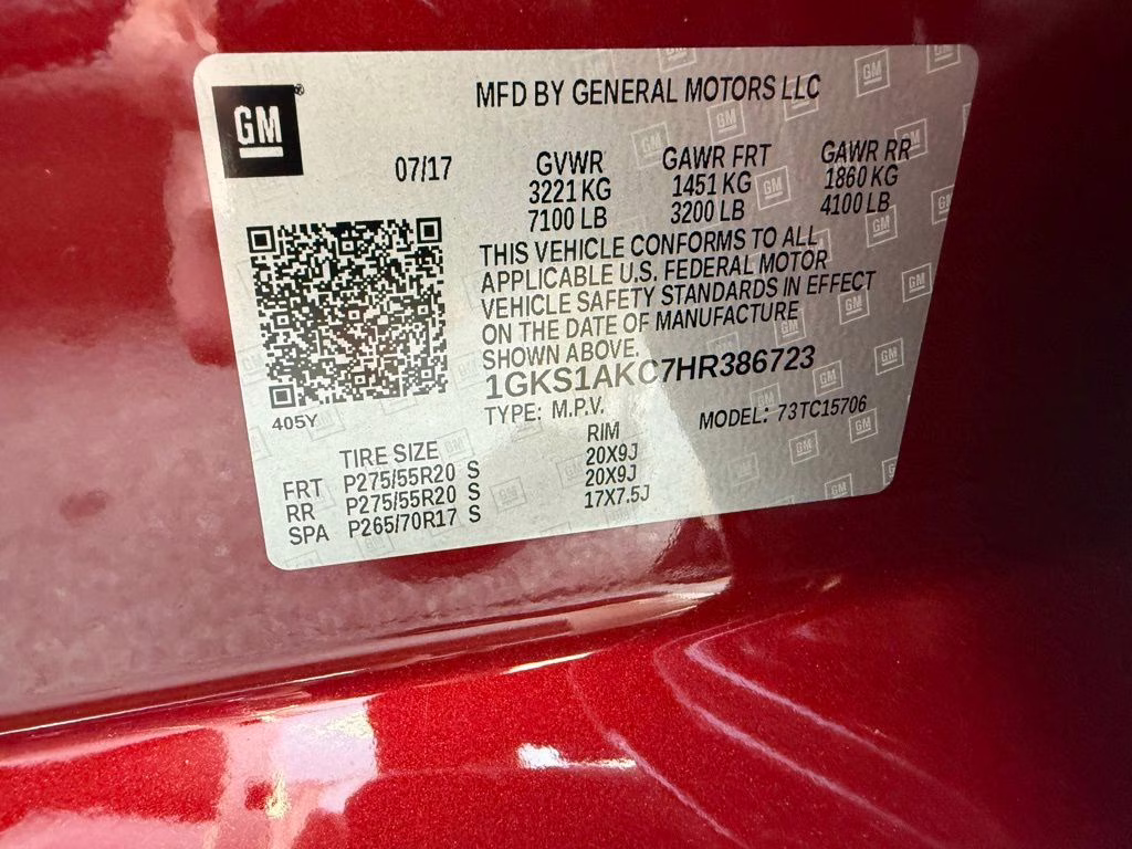 2017 Crimson Red Tintcoat GMC Yukon SLE RWD SUV