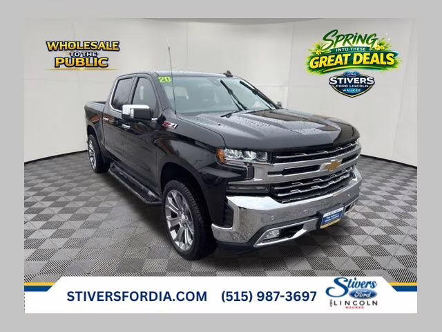 2020 Black Chevrolet Silverado 1500 LTZ 4X4 Truck