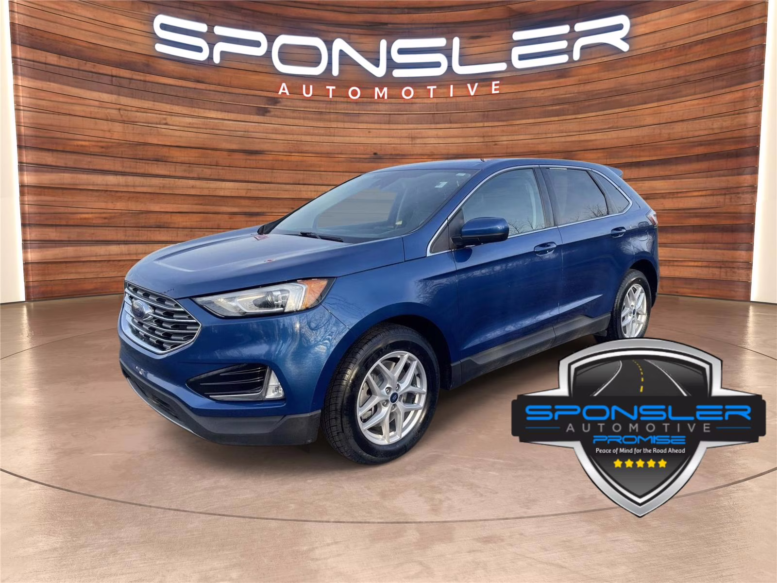 2022 Atlas Blue Metallic Ford Edge SEL AWD SUV