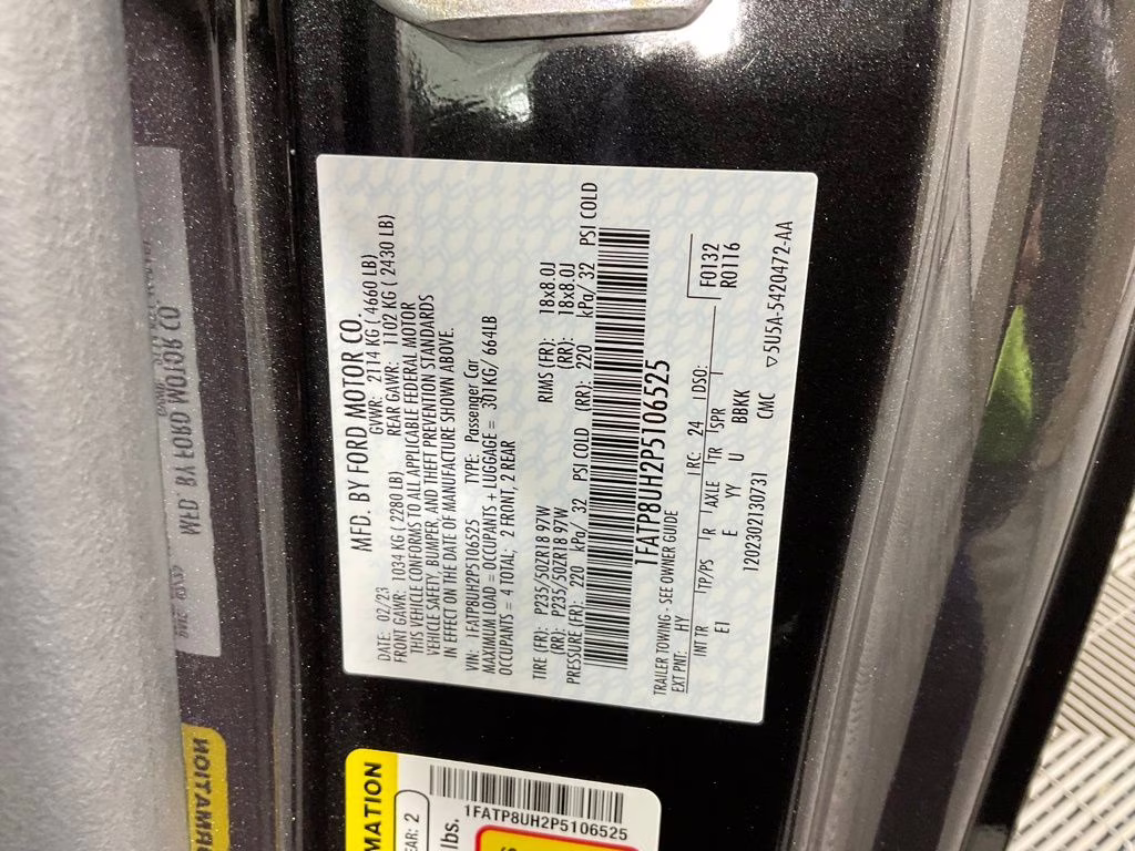 2023 Gray Metallic Ford Mustang EcoBoost Premium RWD Convertible