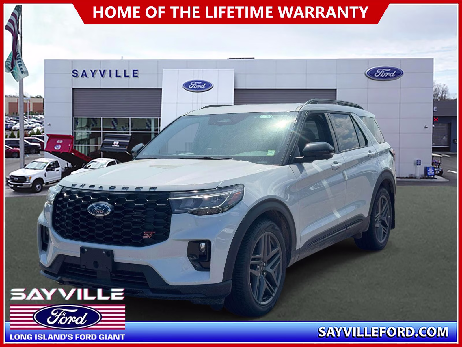 2026 Space White Metallic Ford Explorer ST 4WD 4X4 SUV