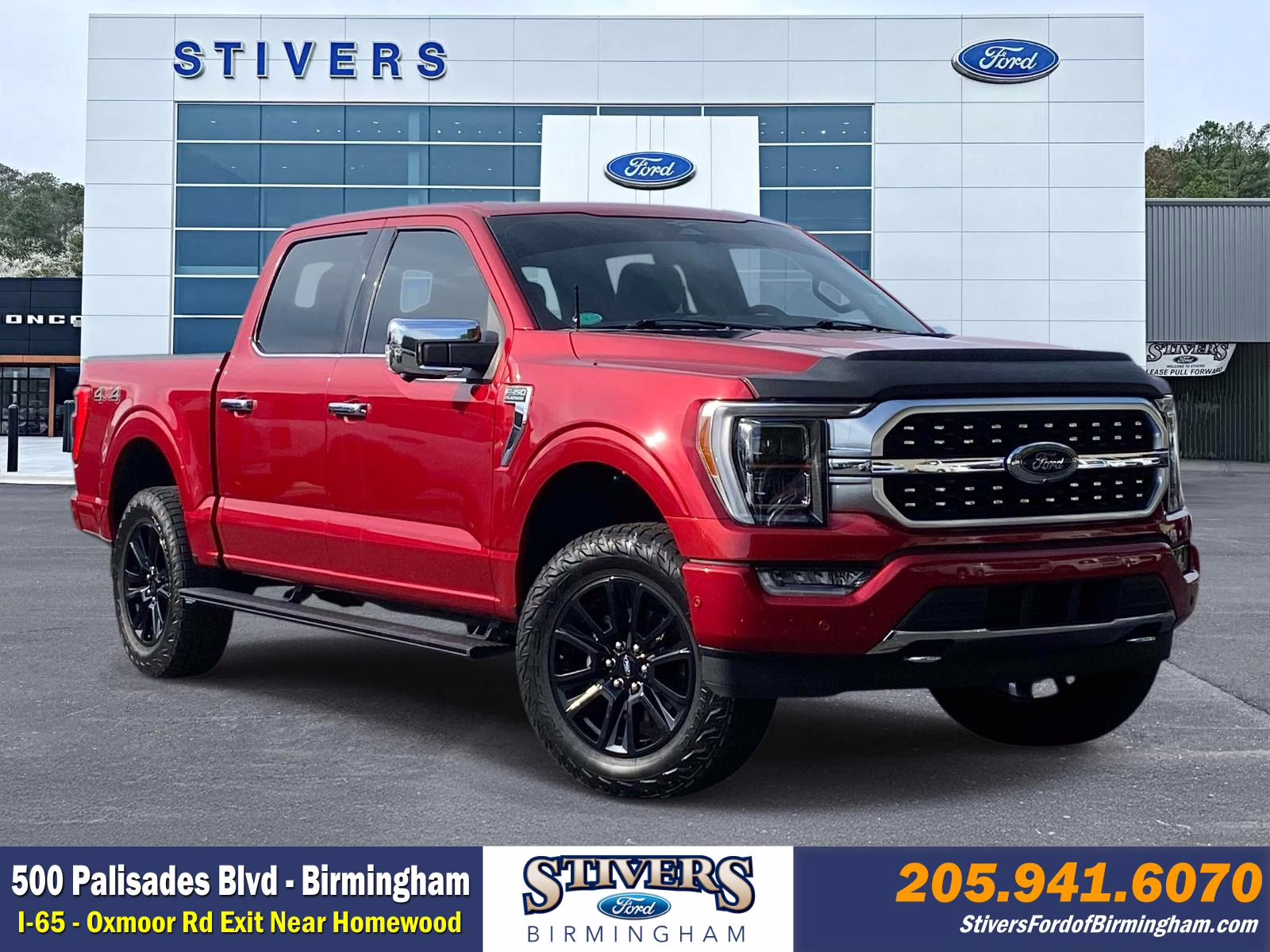 2023 Rapid Red Metallic Tinted Clearcoat Ford F-150 Platinum 4X4 Truck