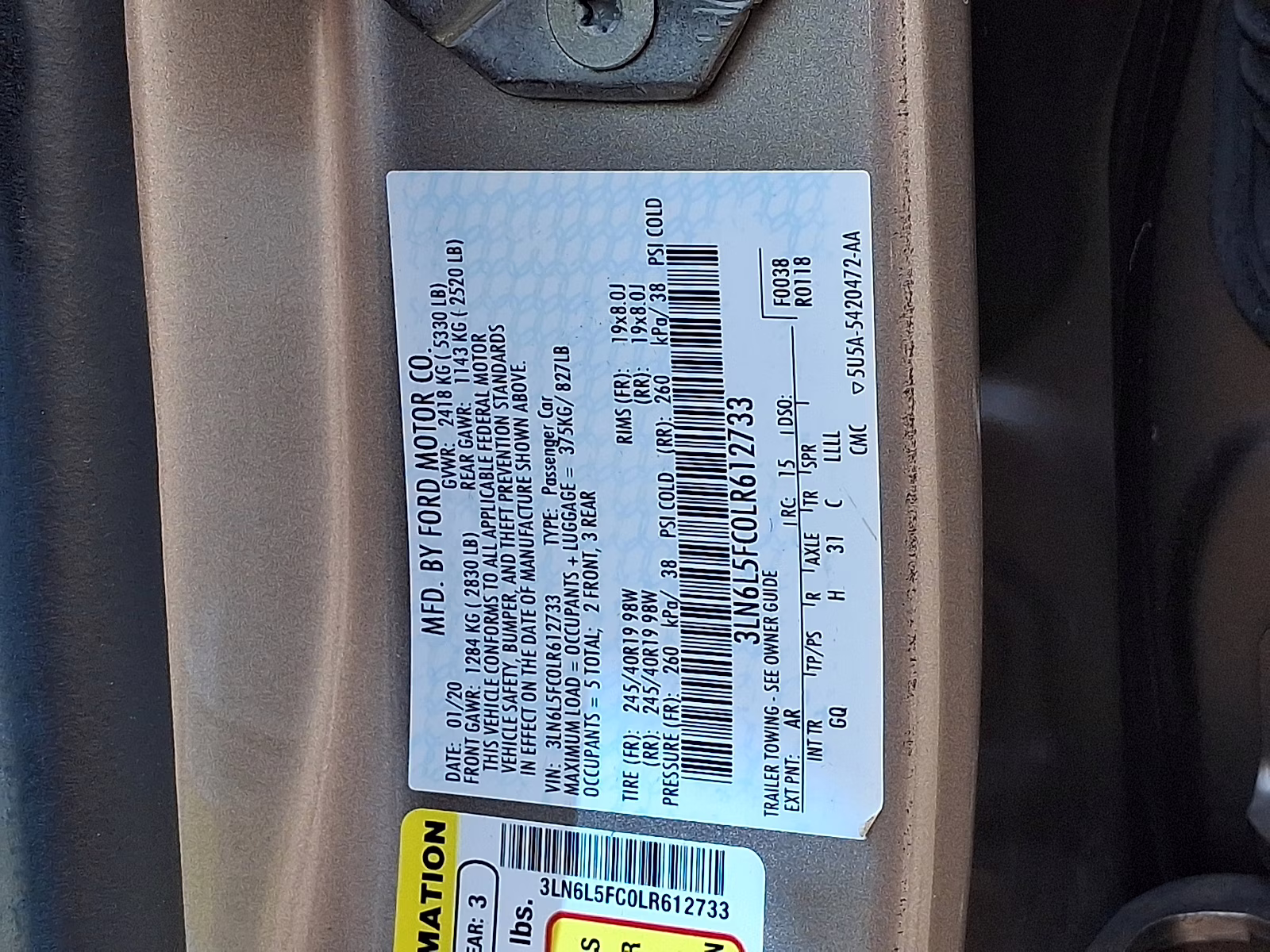 2020 Mocha Metallic Lincoln MKZ Reserve AWD