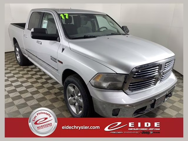 2017 Bright Silver Metallic Clearcoat Ram 1500 Big Horn 4X4 Truck