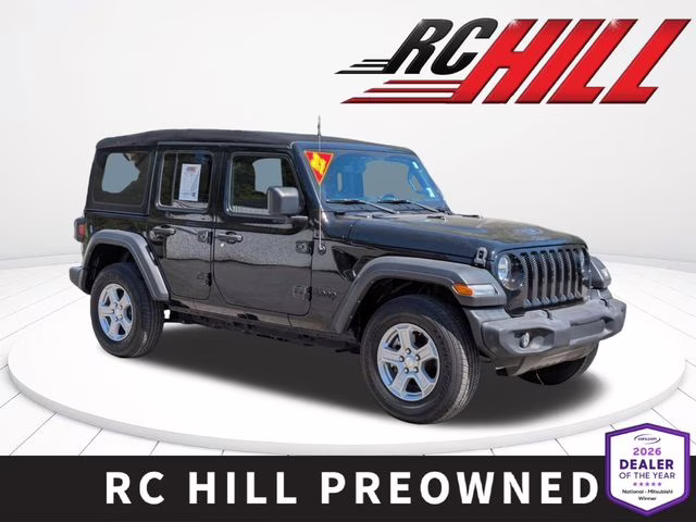 2022 Black Clearcoat Jeep Wrangler Unlimited Sport S 4X4 SUV