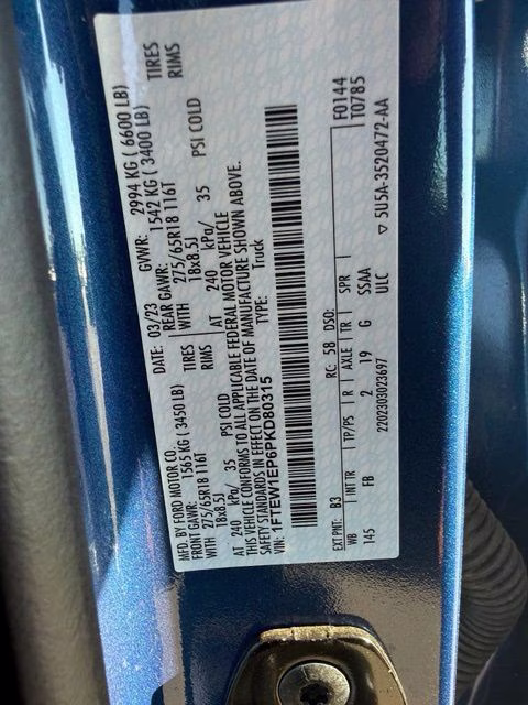 2023 Atlas Blue Metallic Ford F-150 XLT 4X4 Truck