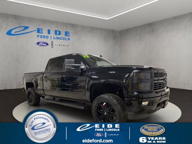 2015 Black Chevrolet Silverado 1500 LTZ 4X4 Truck