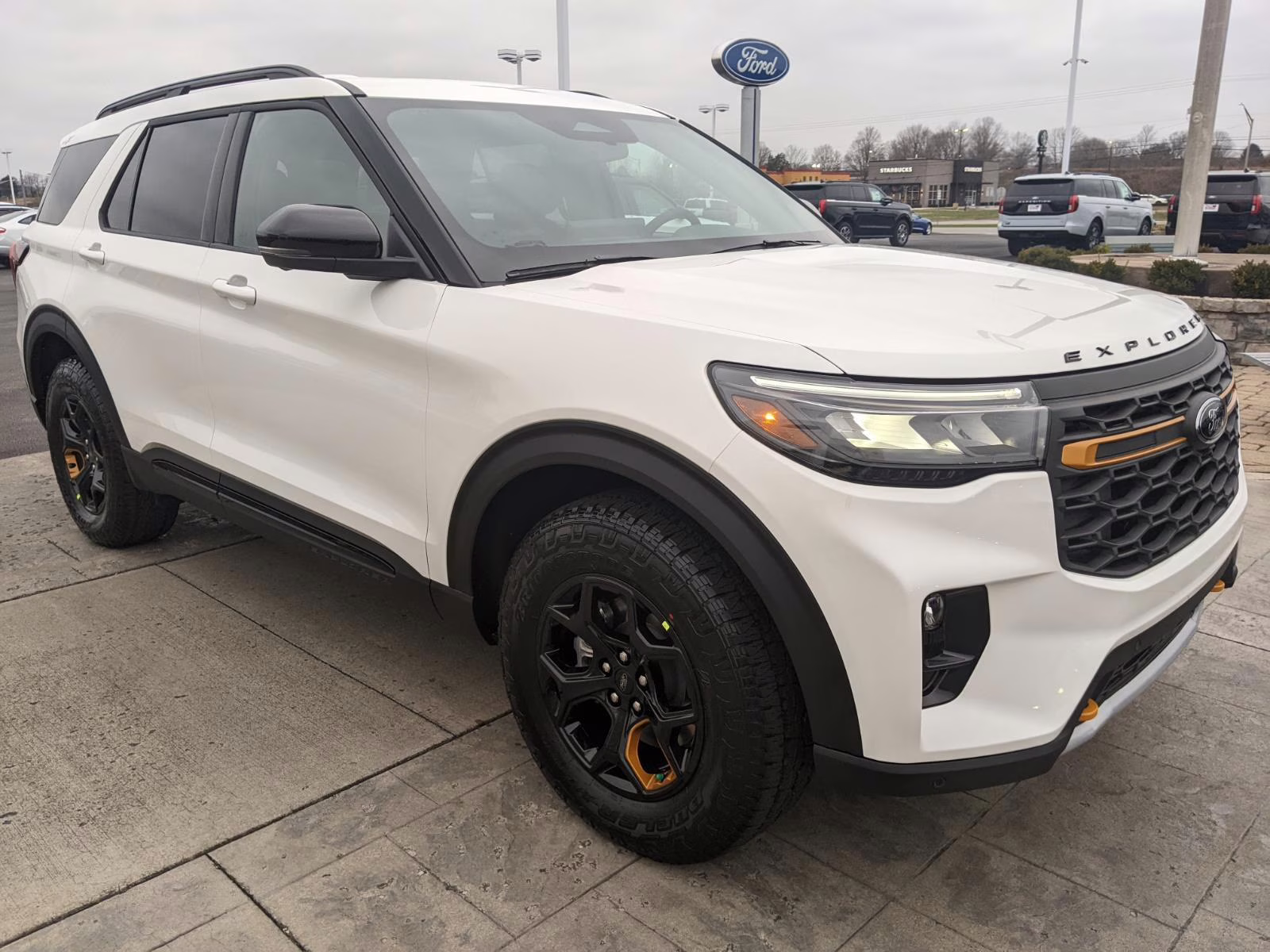 2026 Star White Metallic Tri-Coat Ford Explorer Tremor 4X4 SUV