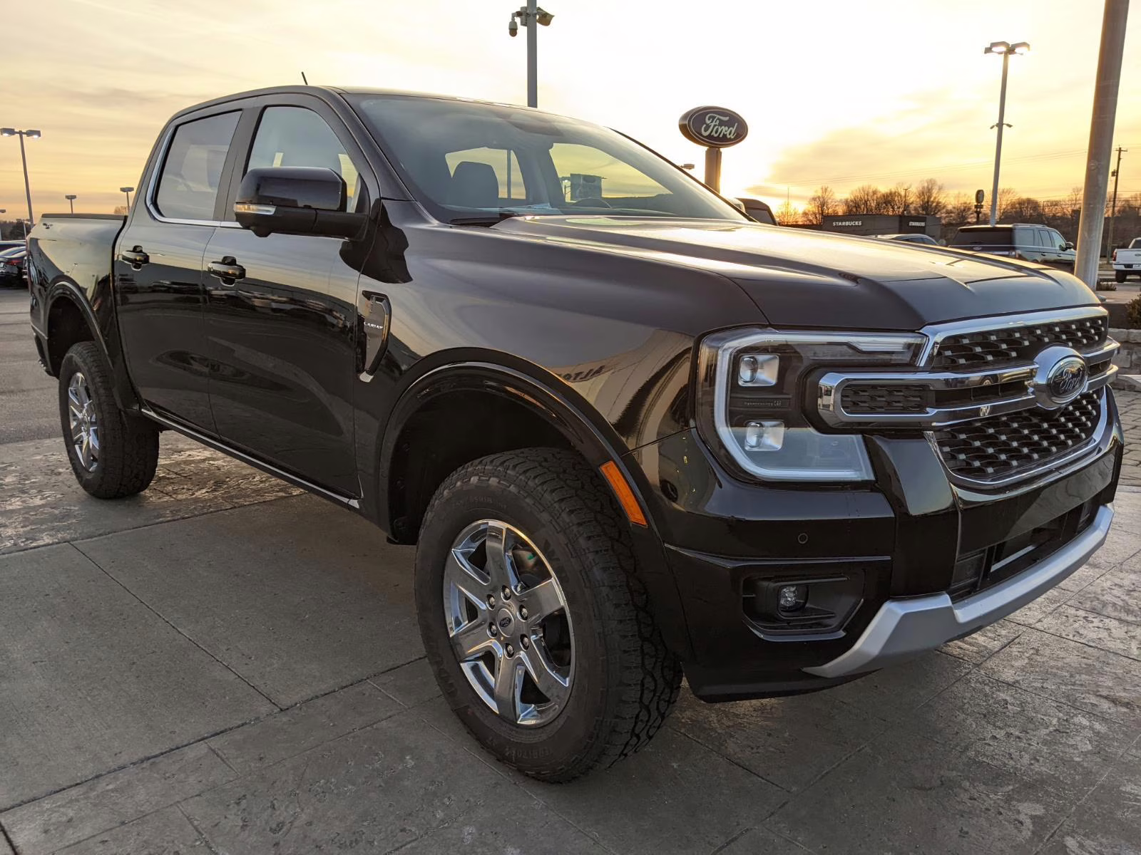 2025 Shadow Black Ford Ranger LARIAT 4X4 Truck