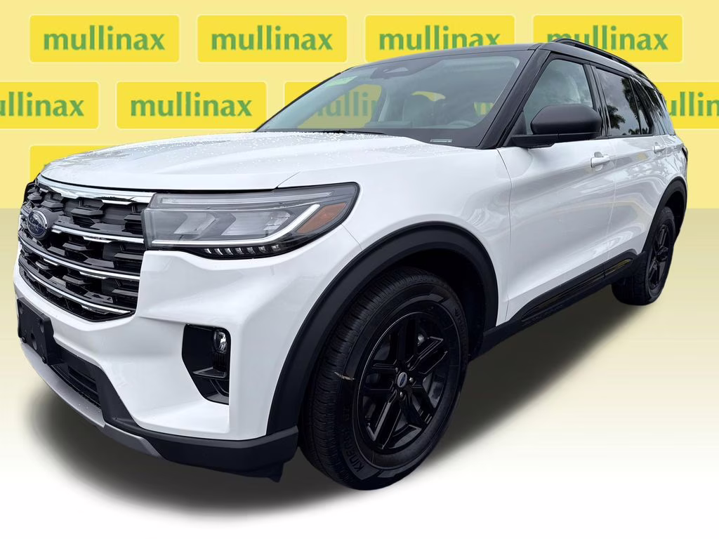 2026 Star White Metallic Tri-Coat Ford Explorer Active RWD SUV