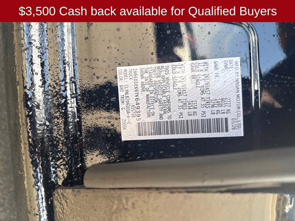 2026 Super Black Nissan Frontier SV 4X4 Truck