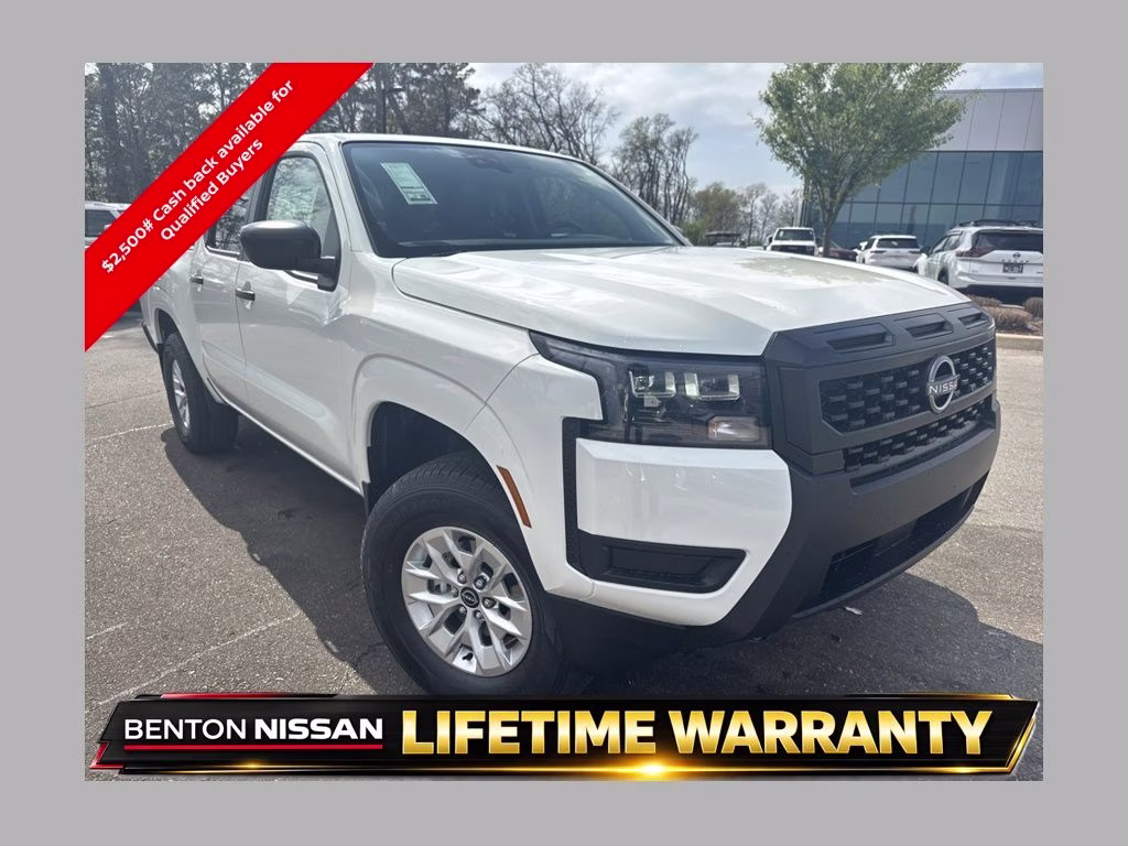2026 Glacier White Nissan Frontier S 4X4 Truck